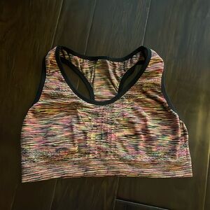 Striped soft sports bra